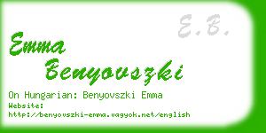 emma benyovszki business card